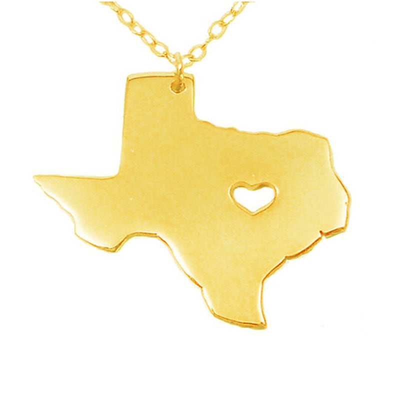 Heart of Texas State Necklace