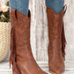 Embroidered Fringe Western Cowboy Boot