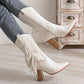 Embroidered Fringe Western Cowboy Boot