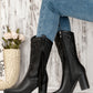 Embroidered Fringe Western Cowboy Boot