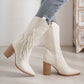 Embroidered Fringe Western Cowboy Boot