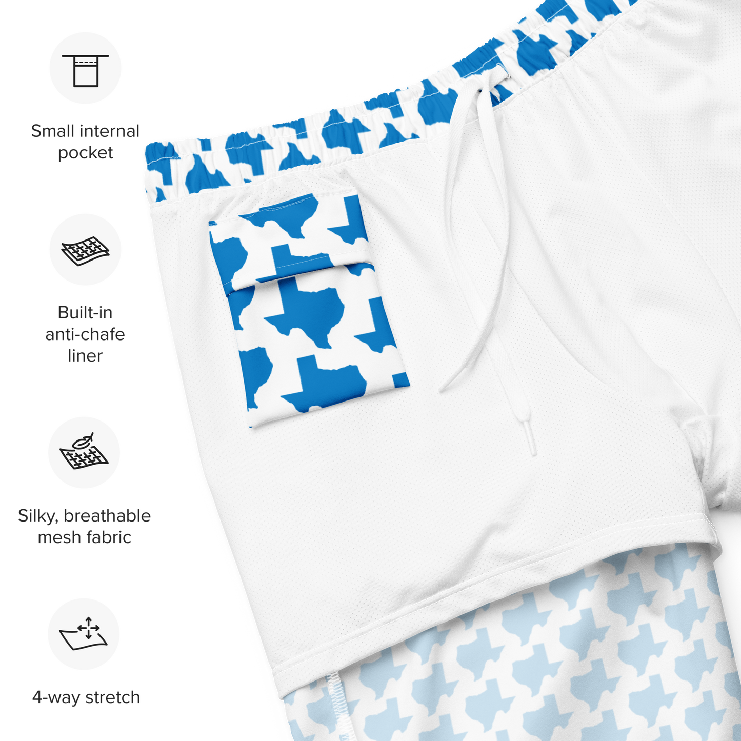 TEXAS Men's swim trunks