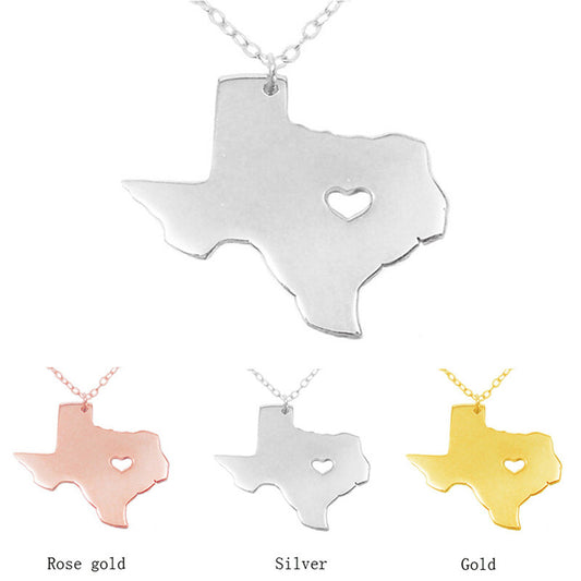 Heart of Texas State Necklace
